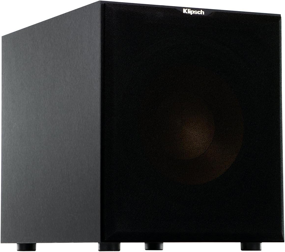 Klipsch R-12SW Powerful Deep Bass Front Firing 12" Copper-Spun Driver 400W Digital Power Subwoofer 14" X 18.5" X 16"