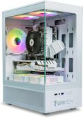 ViprTech Stryker 1.0 Gaming PC - AMD Ryzen 7 (4.1GHz Turbo)  RX 580 8GB  16GB DDR4  500GB SSD  700W PSU  WiFi BT USB-C  Win 11 Pro  RGB  Desktop Computer Prebuilt  White