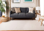 SAFAVIEH Area Rug 8x10 - Montauk Collection - Large - Ivory & Grey, Handmade Flat Weave Cotton, Boho Farmhouse Design, Ideal for Living Room, Bedroom, Office, Dining Space (MTK340A)