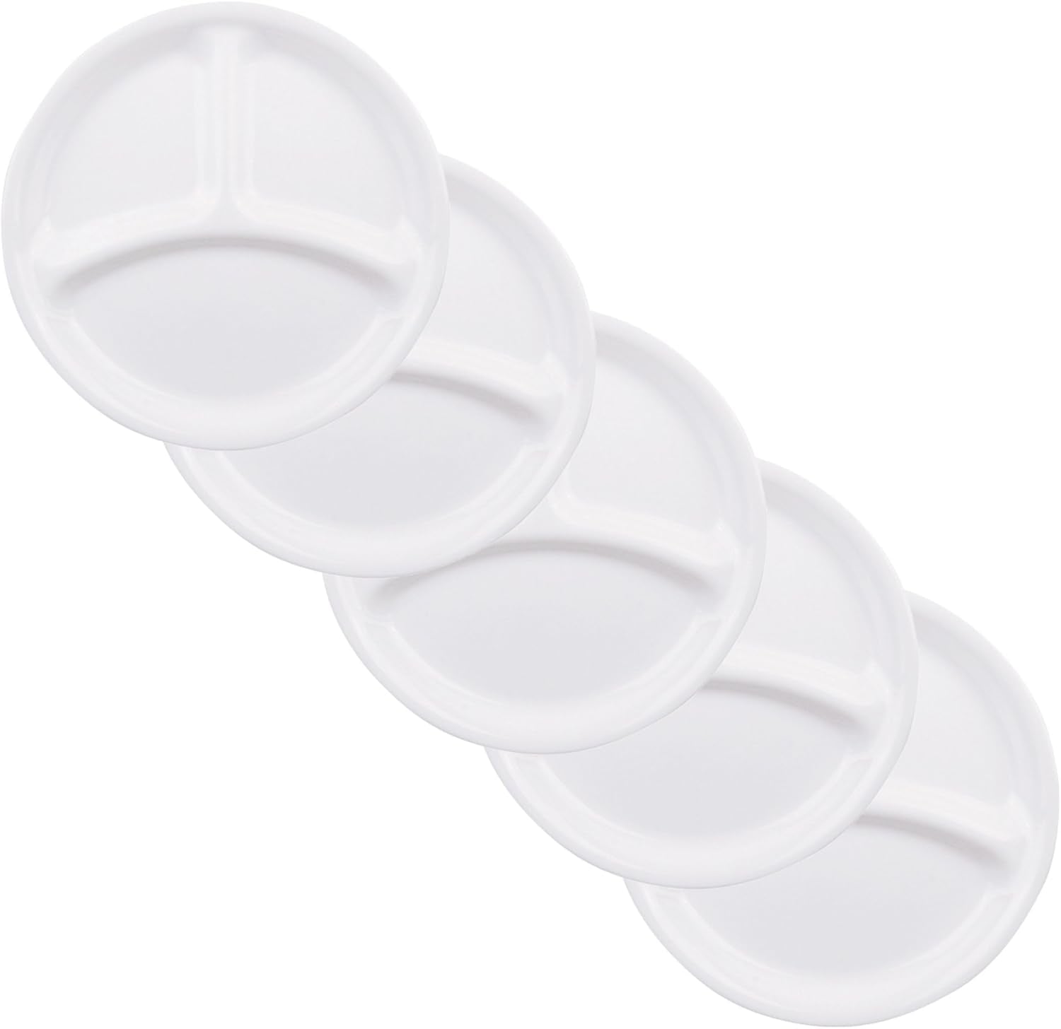 CORELLE J385-N CP-9632 Plate, Outer Diameter 8.5 inches (21.5 cm), Unbreakable, Lightweight, Winter Frost White, Lunch Plate, Set of 5