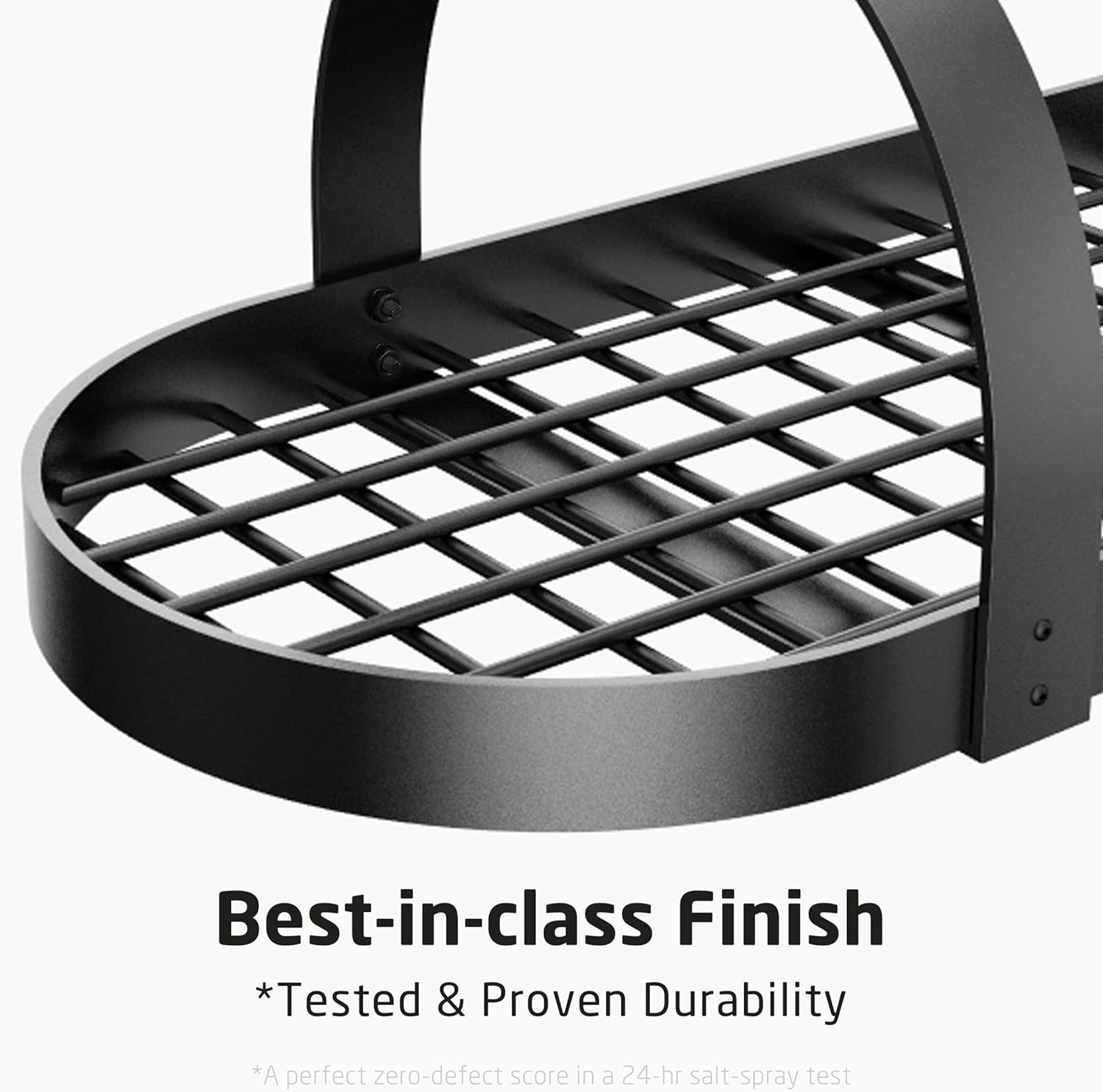 KES 48 Inch Large Hanging Pot Rack, Heavy Duty Oval Pot and Pan Hanging Rack Ceiling Mount, Pot Pan Hangers for Kitchen with 20 Hooks, Matte Black, (For 16" and 24" Joist Mount), KUR225S122-BK