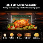 Midea Flexify Pro 10+4 Toaster Oven Air Fryer Combo, Graphene Juicy-Lock Cooking, French Door Countertop Oven, 450°F Flash Air Fry, 26.4 QT Stainless Steel