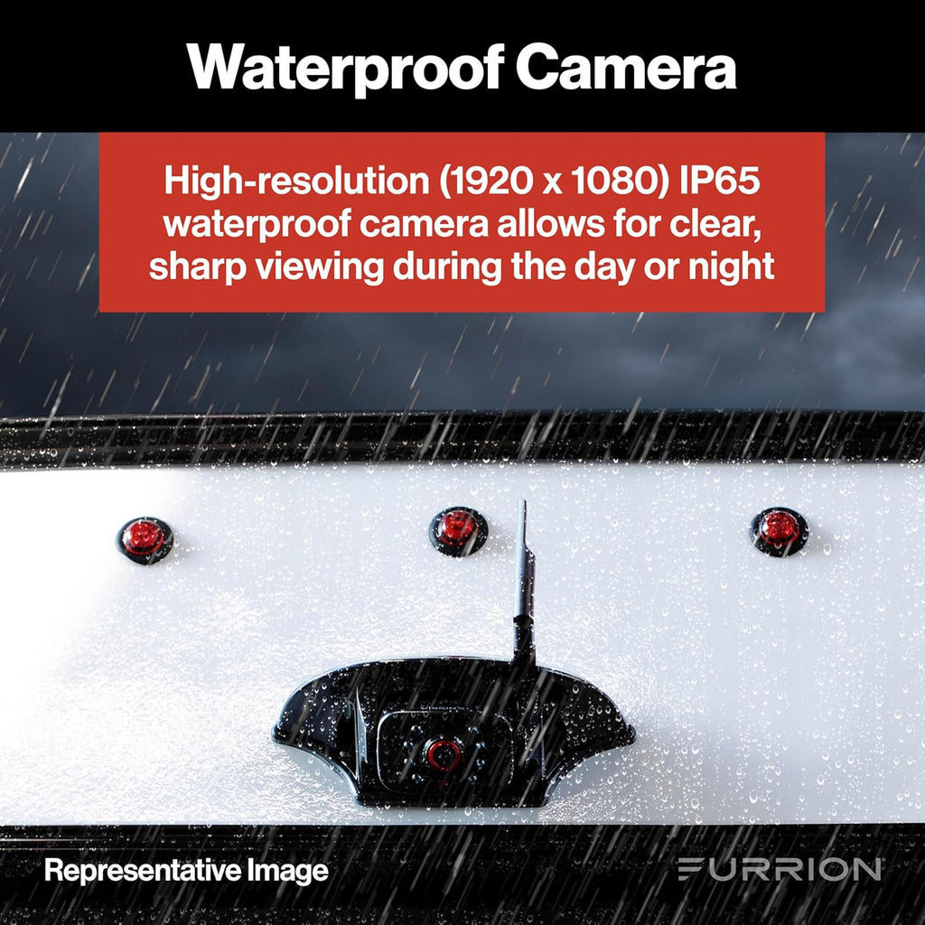 Furrion Vision S+ RV Observation System with 7" Monitor  Sharkfin  Infrared Night Vision  Live Streaming  Wide Viewing Angle - FOS7HTASF