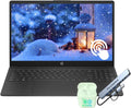 HP 15.6" FHD Touchscreen Laptop Computer  16GB RAM 256GB SSD  8-Core AMD Ryzen 7  Windows 11  Copilot AI-Ready  WiFi-6  PLUSERA Earphones & 8-in-1 Hub Included  Black