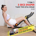 Foldable Ab Workout Machine for Home Gym – Adjustable Core & Waist Trainer for Women, Full Body Abdominal Exercise Equipment with Resistance Bands & LCD Display