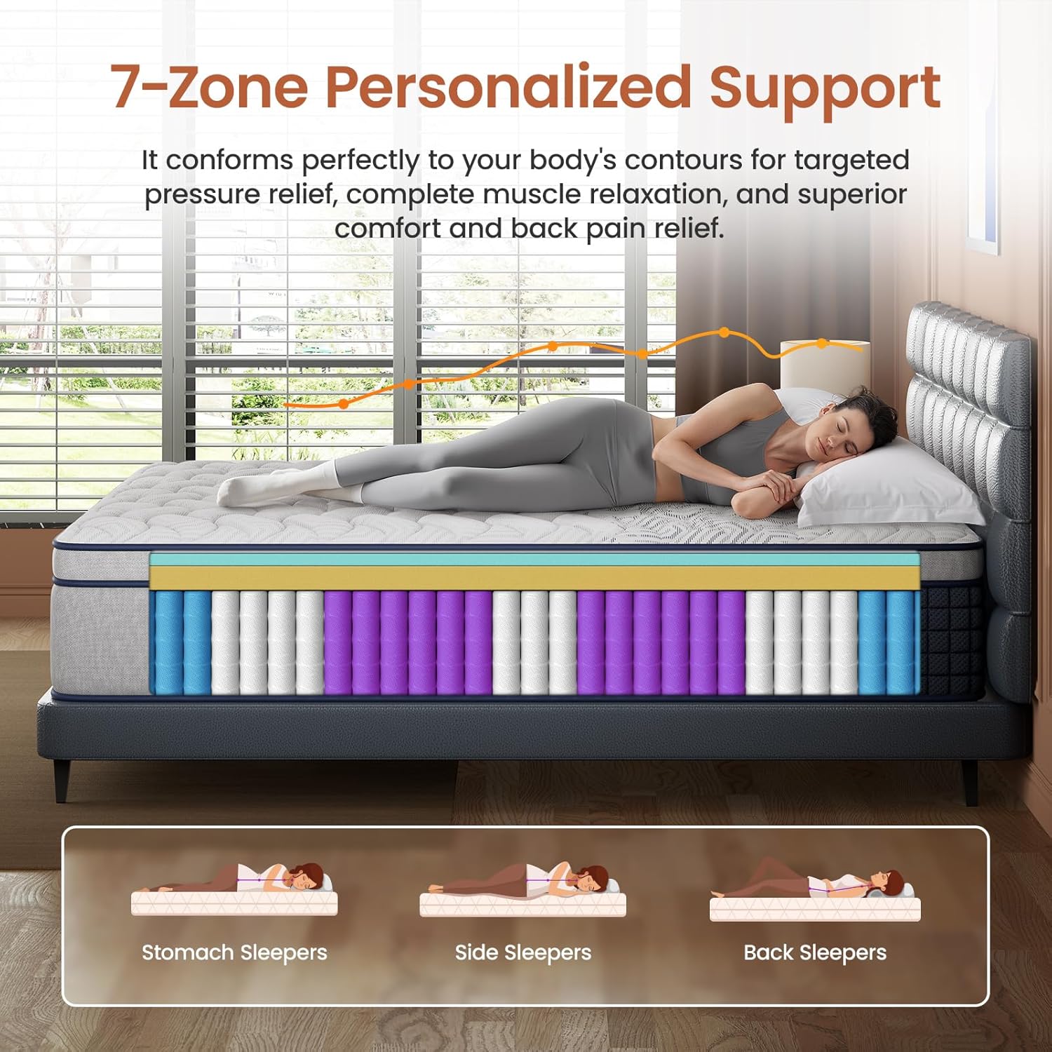 Extra Firm King Size Mattress 12 Inch, Deep Sleep Hybrid Mattress for Lumbar Support & Back Side Sleepers, Pain Relief Mattresses in a Box with Pocket Springs & Cooling Gel - 365-Night Trial
