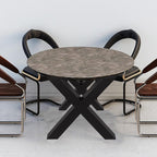VEVOR Set of 2 Steel Table Legs, 28 Height 31 Wide Dining Table Legs,Heavy Duty 3.1" Square Box Section X Frame Table Legs,28x31x3.1 Inch Black Color Industrial Country Style Metal Dining Legs