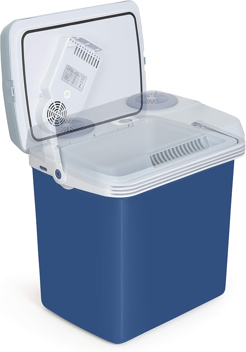 K-Box Electric Cooler and Warmer 34 Qt – Portable Dual-Power 12V Car & 110V Home Unit – Keeps Food & Drinks Hot or Cold – Compact Travel Fridge for Road Trips, Camping, Beach & Tailgating