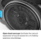Sennheiser HD 600 - Audiophile Open-Back Dynamic Wired Headphones Over Ear with Natural Soundstage and Premium Comfort for Music Lovers  Open Metal Earpiece Covers  Black