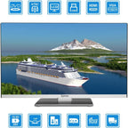 SYLVOX RV TV  22 inches 12/24V TV for RV 1080P Full HD Smart TV  Built-in APP Store  Support WiFi Bluetooth  Small Android TV for Car Home Camper Truck Boat(Limo Series)