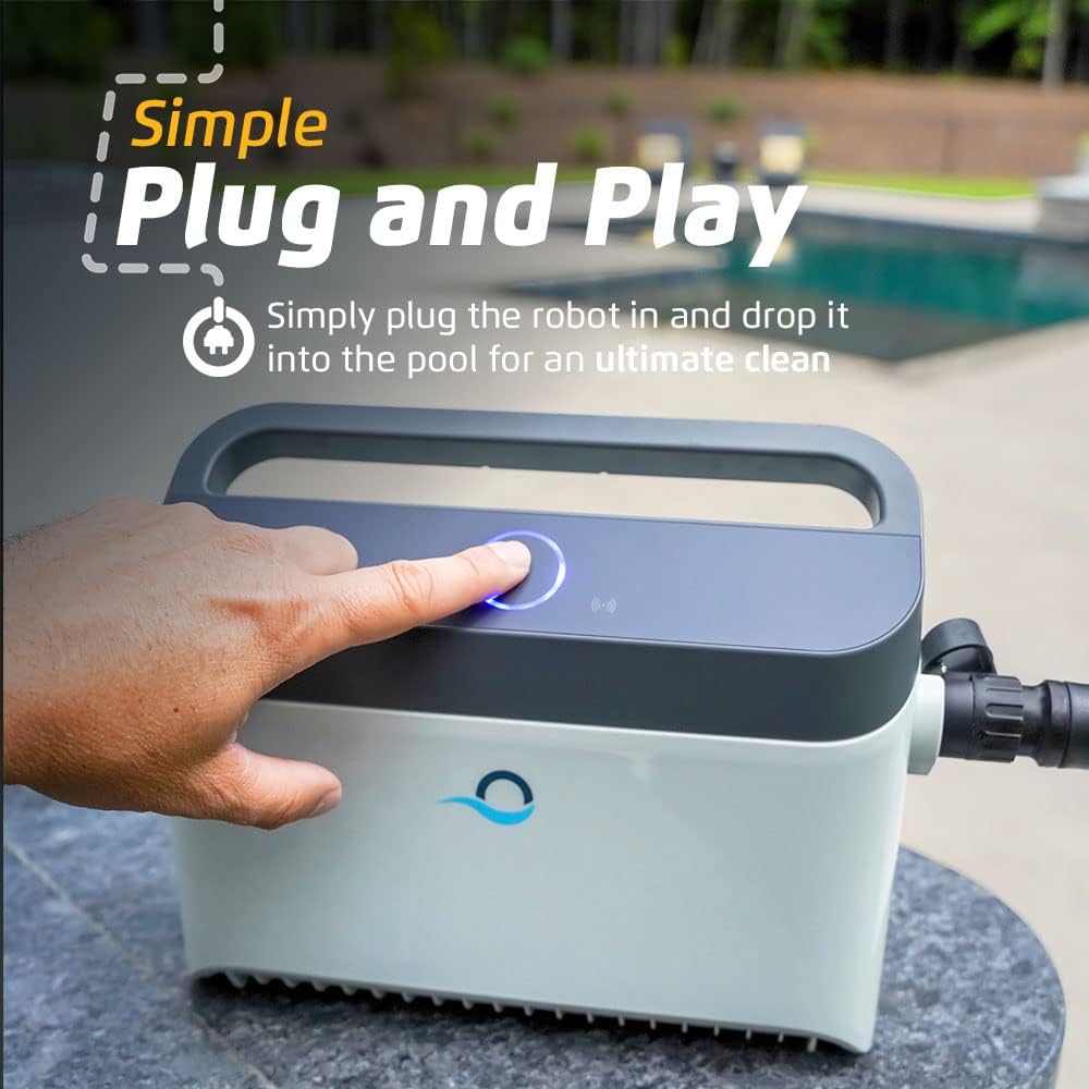 Dolphin Nautilus CC Plus Robotic Pool Vacuum Cleaner with Wi-Fi Control — Included Universal Caddy for No-Hassle Storage — Ideal for Above/In-Ground Pools up to 50 FT in Length