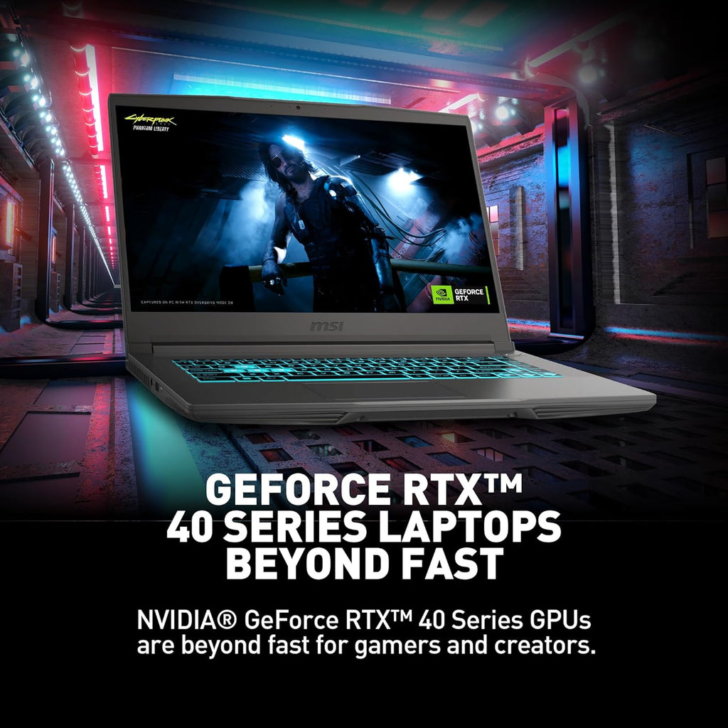 msi Thin 15 15.6” 144Hz FHD Gaming Laptop: Intel Core i7-13620H  NVIDIA Geforce RTX 4050  16GB DDR4  512GB NVMe SSD  WiFi 6E  Win 11: Black B13VE-2678US
