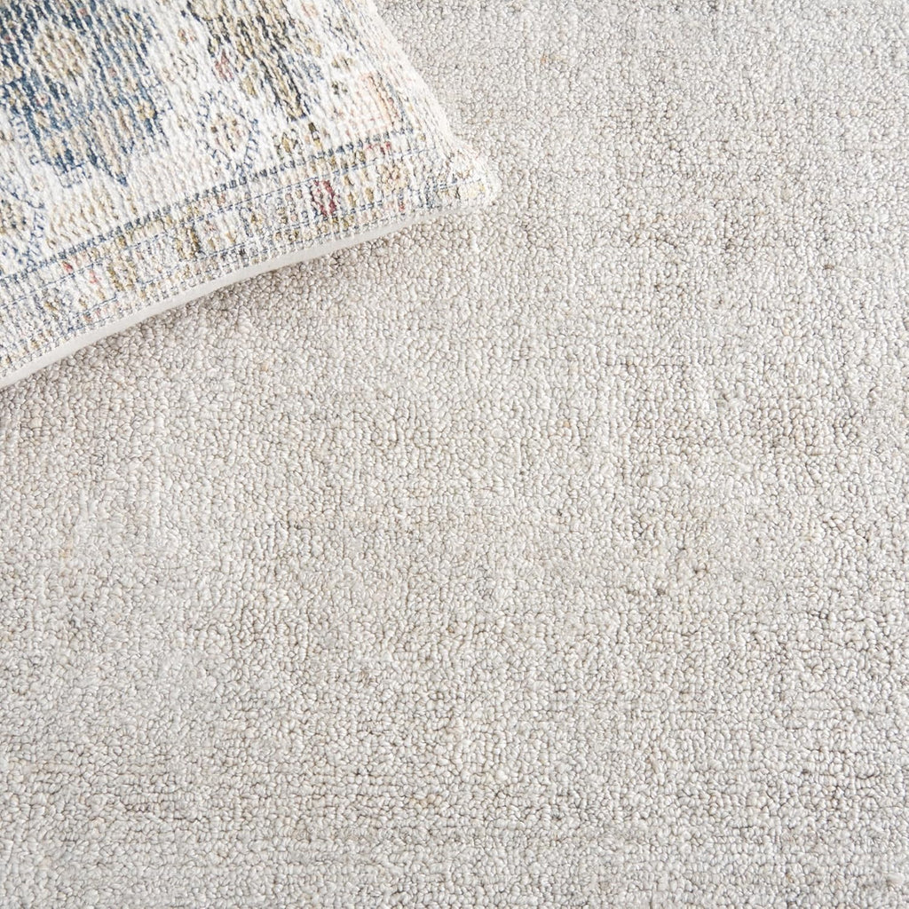SAFAVIEH Abstract Collection Area Rug - 10' Square, Ivory & Beige, Handmade Wool & Viscose, Ideal for High Traffic Areas in Living Room, Bedroom (ABT141D)