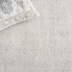 SAFAVIEH Abstract Collection Area Rug - 10' Square, Ivory & Beige, Handmade Wool & Viscose, Ideal for High Traffic Areas in Living Room, Bedroom (ABT141D)