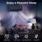 COSTWAY 12000 BTU Mini Split Air Conditioner & Heater, 21 SEER2 208-230V Inverter AC Unit Cools Rooms up to 750 Sq. Ft, Energy Star Split AC w/Heat Pump