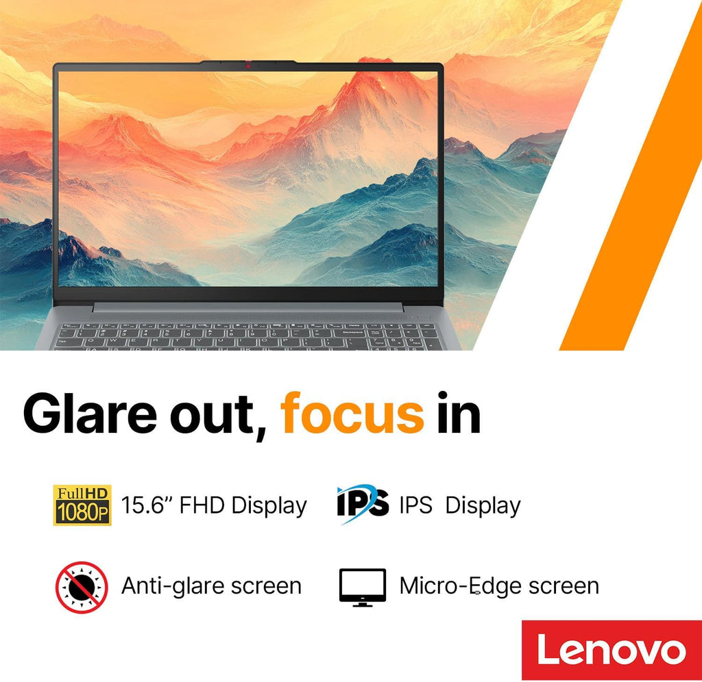 Lenovo IdeaPad Slim 3i 15.6" FHD Laptop • Microsoft Office 365 • 1.1TB Storage • LPDDR5 • Intel 4 Cores • 128GB SSD and 1TB Cloud • WiFi 6 • Military-Grade • Windows 11 no Mouse • Essential Laptop