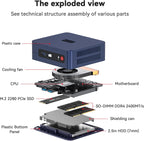 Beelink SER3 Mini PC  AMD Ryzen 3 3200U(14nm  2C/4T) up to 3.5GHz  Mini Gaming Computer 16GB DDR4 RAM 500GB PCIE3.0 X4 SSD  Micro PC 4K@60Hz Dual Display  Mini Computer WiFi6/BT5.2/HTPC/W-11 Pro