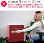 Frigidaire EFR176-RED 1.6 cu. ft. Retro Bar Fridge with Side Bottle Opener, Red