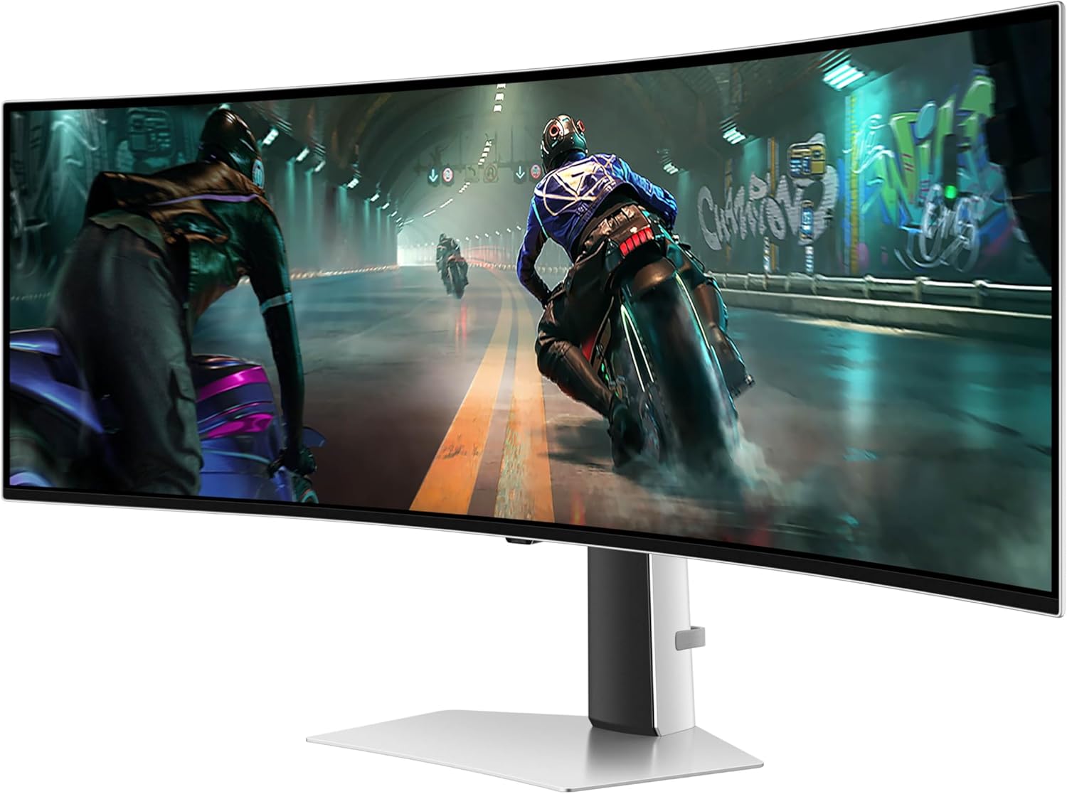 Samsung 49" Odyssey OLED G9 (G91SD) Dual QHD QD-OLED G-Sync Compatible Curved Gaming Monitor  144Hz  0.03ms  AMD FreeSync Premium Pro  Ergonomic Stand  3 Year Warranty  LS49DG910SNXZA  2024