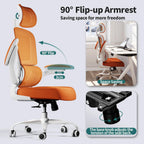 TRALT Office Chair Ergonomic Desk Chair, 330 LBS Home Mesh Office Desk Chairs with Wheels, Comfortable Gaming Chair, High Back Office Chair for Long Hours (Burnt Orange)