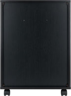 Winsome Halifax Mobile Storage Cabinet with 5 Drawers in Black, Stylish & Functional Home Storage Cabinet for Filing, Kitchen Organization, Moveable Furniture for Office, Dorms, Apartments