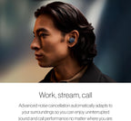 Bowers & Wilkins Pi8 Wireless Bluetooth Earbuds (Midnight Blue)  in-Ear Bluetooth Earphones with Qualcomm & aptX Lossless  Active Noise Cancelling Earbuds  3 Built-in Mics  15-Min Quick Charging