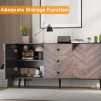 GAOMON Large Storage Cabinet with Shelves & Doors, Sideboard Buffet Cabinet with Drawer, Entryway Cabinets, Accent Cabinets for Living Room, Dining Room, Entryway