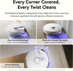 NARWAL Freo X10 Pro Robot Vacuum and Mop Combo, 11,000Pa Suction, DualFlow Tangle-Free System, MopExtend Edge Cleaning, Self-Emptying, Auto Mop Wash & Dry, LiDAR Navigation, for Pet Hair & Hard Floors