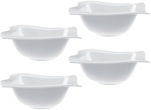 Villeroy & Boch New Wave Bowl, Set of 4, Premium Porcelain, Made in Germany, 20 oz Capacity