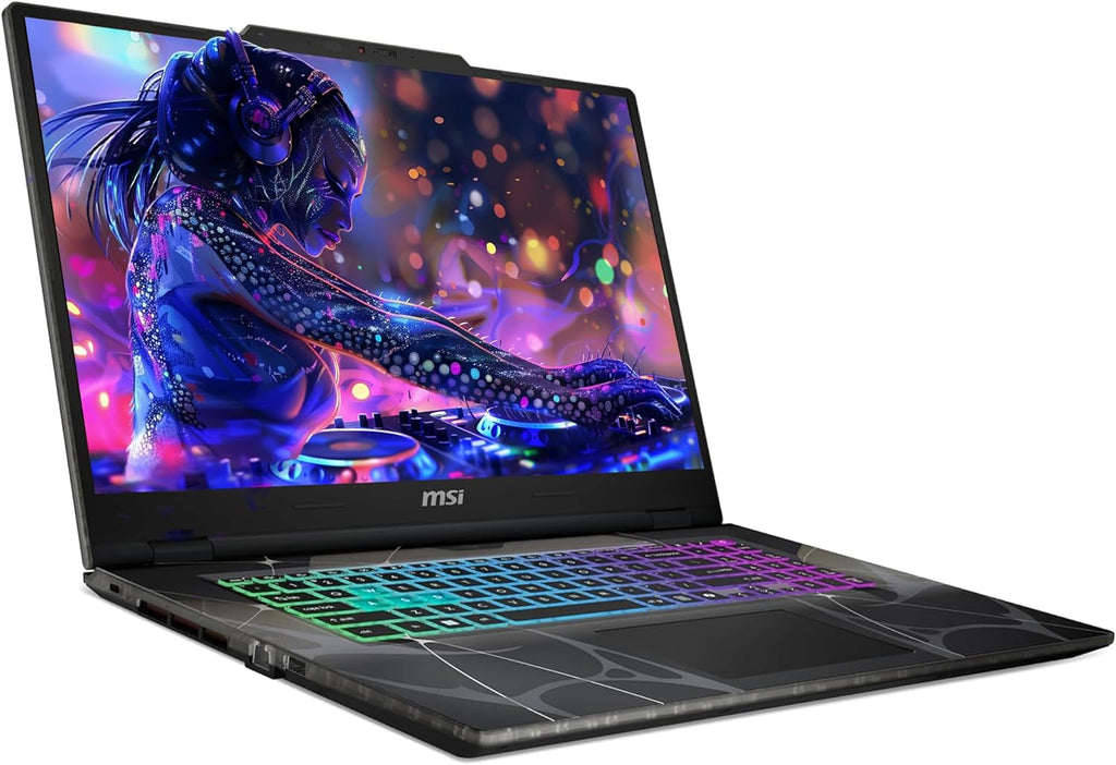 msi Cyborg 17 Gaming Laptop  Intel 7-240H  32 GB DDR5 RAM  2 TB PCIe SSD  17.3" FHD (1920x1080) 144Hz Display  Nvidia G-Force RTX 5060  4-Zone RGB Keyboard  W11 Pro  Translucent Black
