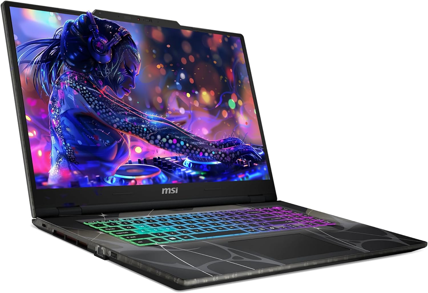 msi Cyborg 17 Gaming Laptop  Intel 7-240H  32 GB DDR5 RAM  2 TB PCIe SSD  17.3" FHD (1920x1080) 144Hz Display  Nvidia G-Force RTX 5060  4-Zone RGB Keyboard  W11 Pro  Translucent Black