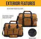 Carhartt Onsite Tool Bag, Durable Water-Resistant, Tool Storage Bag, Heavyweight w/Molded Base, 18-Inch, Carhartt Brown