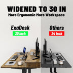 Electric Standing Desk, 63 * 30 Inches Adjustable Height with 4 Drawers, Double Storage Shelves Stand Up Desk, Home Office Workstation Sit Stand up Desk (Rustic Brown)