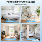 Antarctic Star 6,000 BTU Window Air Conditioner, Window AC Unit, Cools Rooms up to 250 Sq.Ft., 6 in 1 Modes Air Conditioner Window Unit with Remote Control, Easy to Install, Energy Saving, White