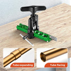 Bonvoisin 2 in 1 Flaring and Swaging Tool 1/4”-3/4” HVAC Single Flare & Swag Tool 45° Tubing Flaring Tool with Limit Piece for Copper Aluminum Soft Tubes