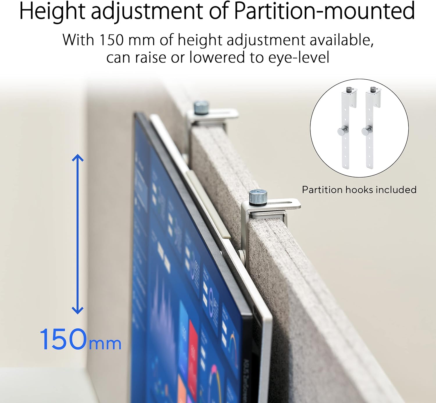 ASUS ZenScreen 24” (23.8” viewable) 1080P Portable USB-C Monitor (MB249C) - FHD  IPS  Eye Care  Speakers  Multi-Stand Design  Kickstand  C-clamp Arm  Partition Hook  Carrying Handle  WFH Monitor