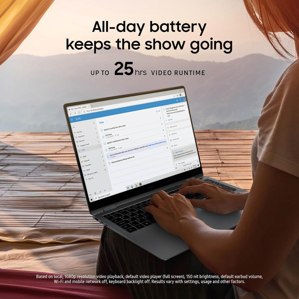 Samsung 16” Galaxy Book5 Pro 360 Copilot+ PC  AI Business Laptop  Windows 11 Pro  Intel Core Ultra 7 Processor 258V  3K AMOLED Touchscreen  32GB / 1TB  120HZ  2025 Model NP964QHA-KG2US  Gray
