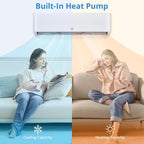 IDEALHOUSE 24,000 BTU Mini Split Air Conditioner and Heat Pump, 21 SEER2 Ultra Quiet 208-230V Ductless AC with WiFi & Alexa Control, Cools/Heats up to 1500 Sq.Ft, Easy Installation Kit