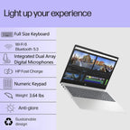 HP Pavilion 15.6" FHD Laptop Computer  16GB DDR4 RAM  240GB PCIe SSD  Intel N100 CPU  WiFi 6  Bluetooth  Webcam  Type-C  Lifetime Office 365  Windows 11  Type C RJ45  Light Gray