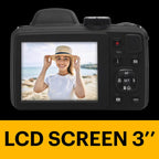 Kodak PIXPRO AZ405-BK 20MP Digital Camera  40X Zoom  24mm Wide Angle Lens  Image Stabilization  1080p Full HD Video  3" LCD  Black