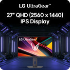 LG 27G610A-B 27-inch Ultragear QHD (2560 x 1440) IPS Gaming Monitor  200Hz  1ms  AMD FreeSync Premium  VESA DisplayHDR 400  HDMI  DisplayPort  Tilt/Height/Swivel/Pivot Stand  Black