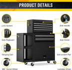 8-Drawers Rolling Tool Chest with Wheels, 3-in-1 Exclusive Tool Box Combo with Removable 4-Tire Utility Cart, 30% Extra Storage Rolling Tool Cabinet for Garage Workshop, 35”W x 13”D x 43”H-2026