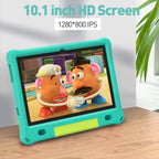 PRITOM Tablet Android 15, All-New 10'' Tablet Kids, Parental Control, 64GB+1TB Expandable Tablets for Kids, Child, WiFi6, Educational, Games, Kids Software Pre-Installed, with EVA Case (Green)