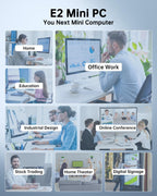 KAMRUI Essenx E2 Mini PC  16GB RAM 512GB SSD Mini Computers 12th Alder Lake N97 (Beat N150 up to 3.6GHz) Micro PC  HDMI+DP1.4 Dual 4K UHD Small PC Gigabit Ethernet WiFi BT Home/Office Mini Desktop pc