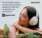 Sony ULT WEAR Over-Ear Noise Canceling Bluetooth Headphones with Alexa Built-in  Comfortable Design  30-Hour Battery  Massive Bass  & Signature Noise Canceling Found in 1000X Series  Off White