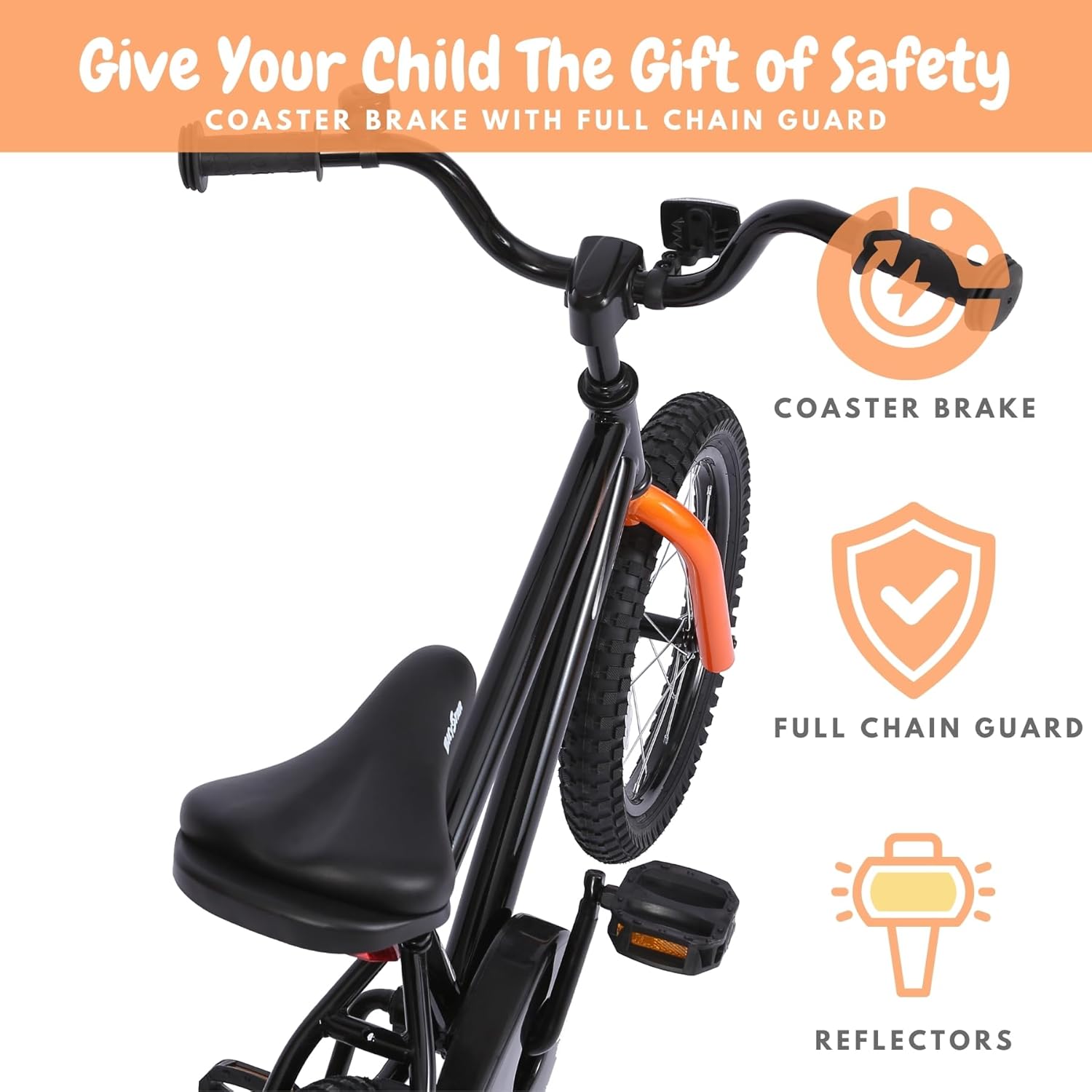 bicystar Kids Bike with Training Wheels, BMX Bicycle with Pedals for 2-4 Year Old Boys Girls, Birthday Gift