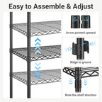 VIPEK X3 Expandable Heavy Duty Clothes Rack Adjustable from 5'2" to 8' with Flexible Shelves and Hanger Rods, Large Freestanding Clothing Racks for Hanging Clothes, Max Load 1210LBS, White