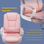 OFIKA Home Office Chair, Ergonomic Desk Chair, Adjustable Task Chair for Lumbar Back Support, Computer Chair with Rolling Swivel and Armrest, Modern Executive High Back Leather Chairs (Pink)