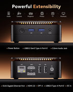 KAMRUI Essenx E1 Mini Computer with N95 Processor  12GB LPDDR5 256GB M.2 SSD Mini PC  Small PC Support Dual 4K  WiFi  Ethernet  Bluetooth  Mini Desktop PC for Business