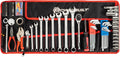 Powerbuilt 100 Piece Motorcycle Tool Kit with Roll Pouch, Roadside, Travel Wrenches, Ratchet, Sockets - 643028ECE
